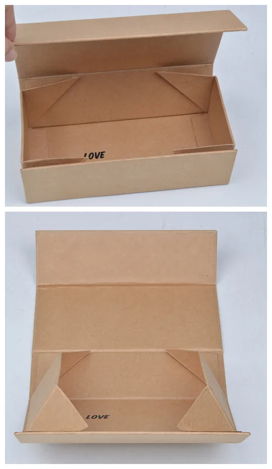 Caixa de papel kraft com interior para óculos